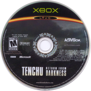 Tenchu - Return from Darkness (USA) Game Disc